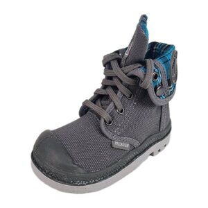 Palladium Baggy Hi Toddler Infants Boots Metal Vapor Canvas Size 10